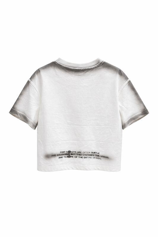 Grey wash oversized kids t shirt