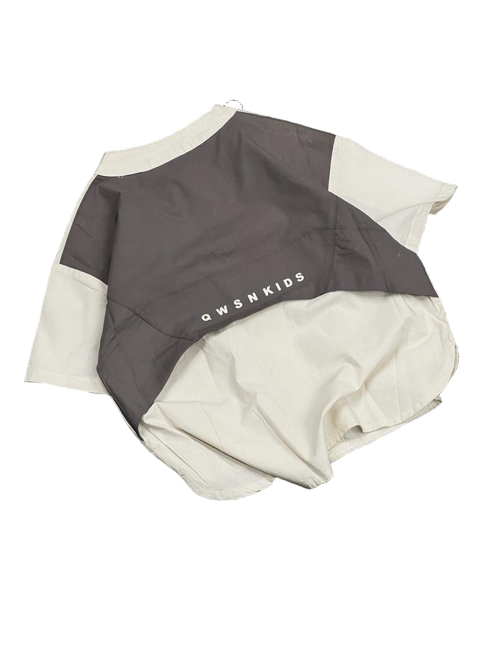 Oversized Kids Unisex Shirt – Grey and White Short Sleeve Casual Streetwear