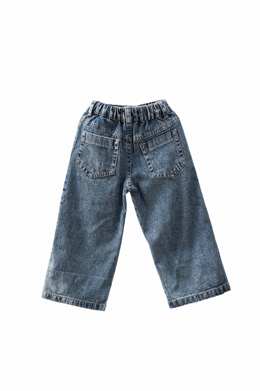 Kids Vintage Blue Baggy Fit Denim Jeans