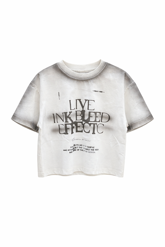 Grey wash oversized kids t shirt