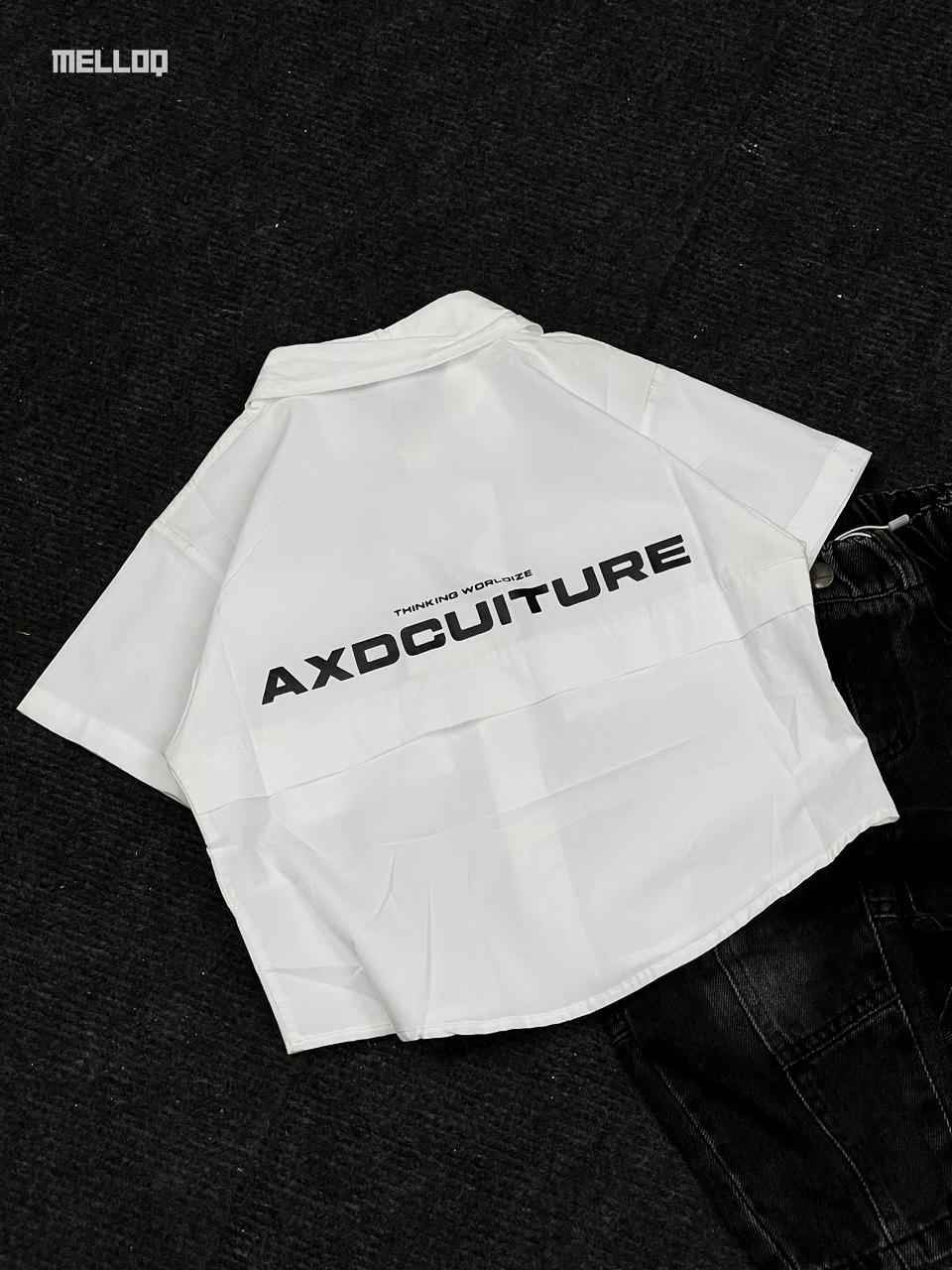 Kids Unisex White Button-Up Shirt – Short Sleeve Casual Streetwear Top