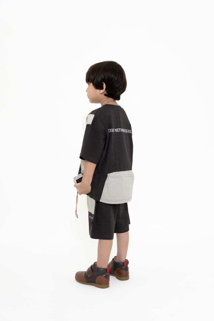 Kids Unisex Streetwear Set  T-Shirt with Matching Shorts
