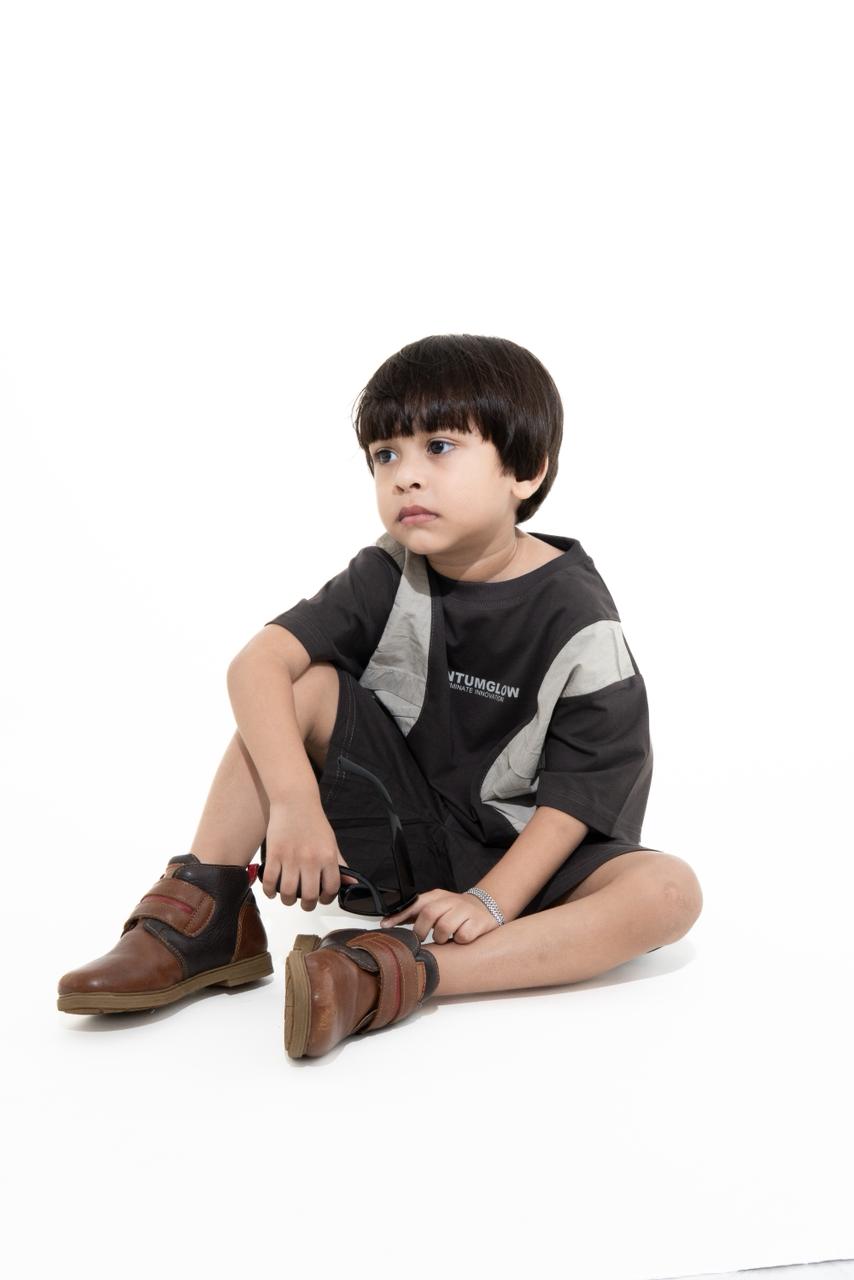 Kids Unisex Streetwear Set  T-Shirt with Matching Shorts