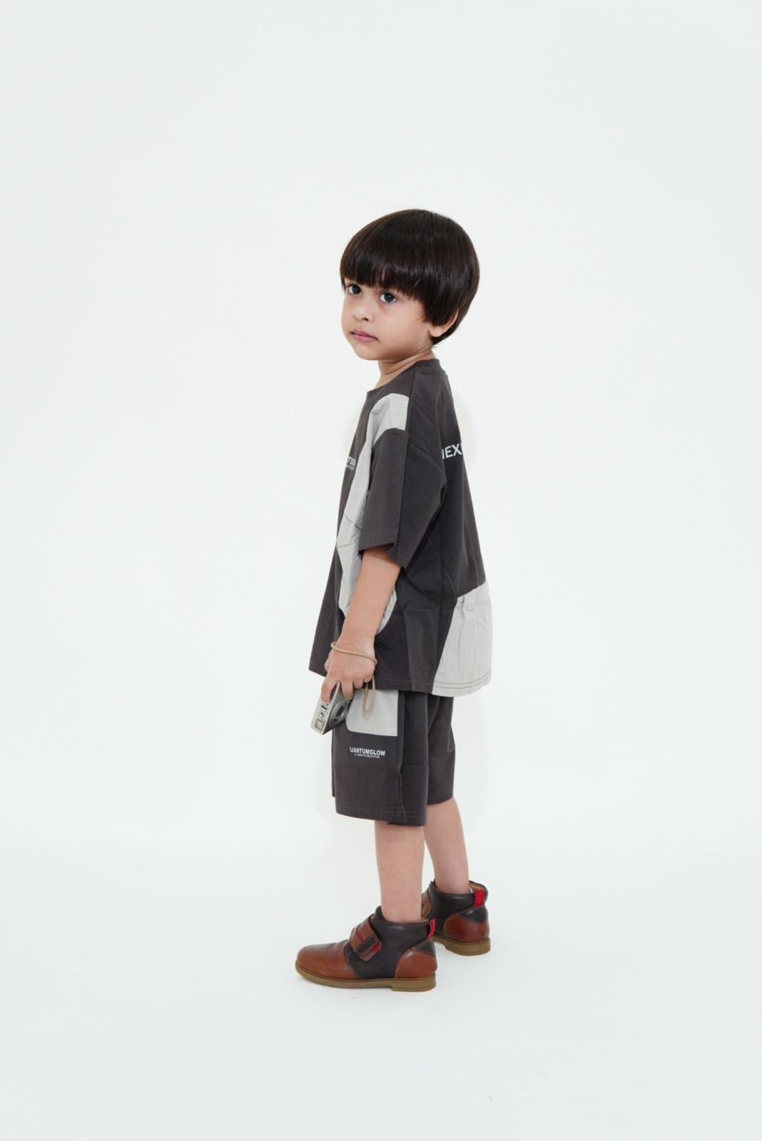 Kids Unisex Streetwear Set  T-Shirt with Matching Shorts