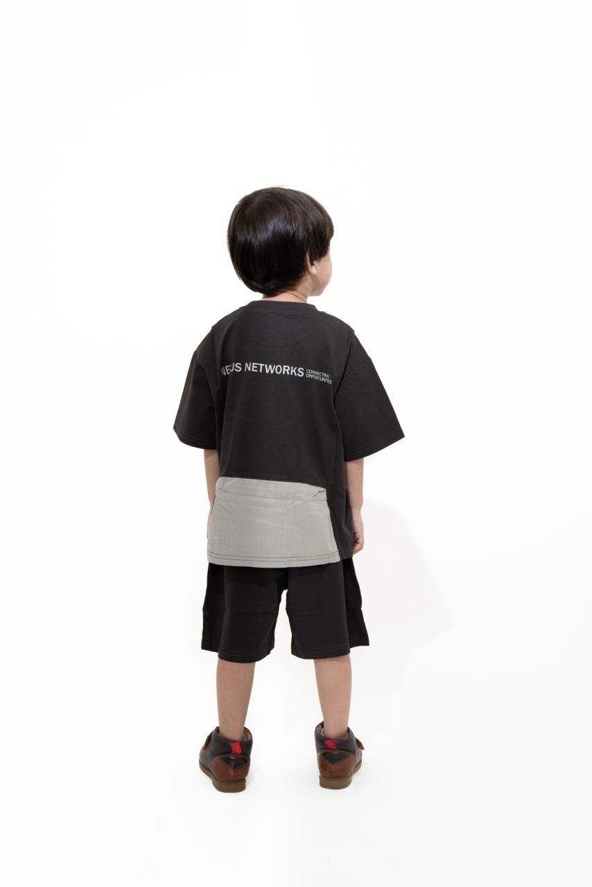 Kids Unisex Streetwear Set  T-Shirt with Matching Shorts