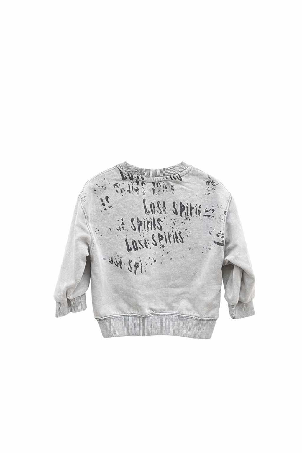 Light Grey Printed unisex Sweatshirt – Relaxed Fit Crew Neck
